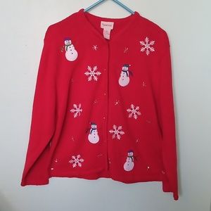 Women ladies Christmas Sweater cardigan